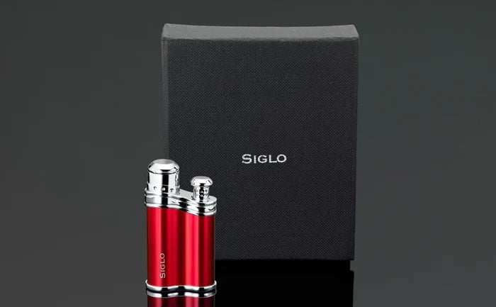 Siglo Metallic Red Bean Shape Single Torch Lighter - 100.10451D
