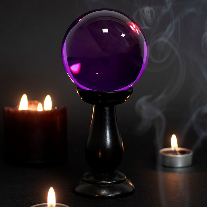 Small Purple Crystal Ball on Stand ๐ฌ๐ง