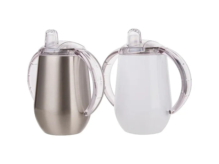 Sublimation 10oz/300ml Insulated Stainless Steel Sippy Cup with Spout (White)