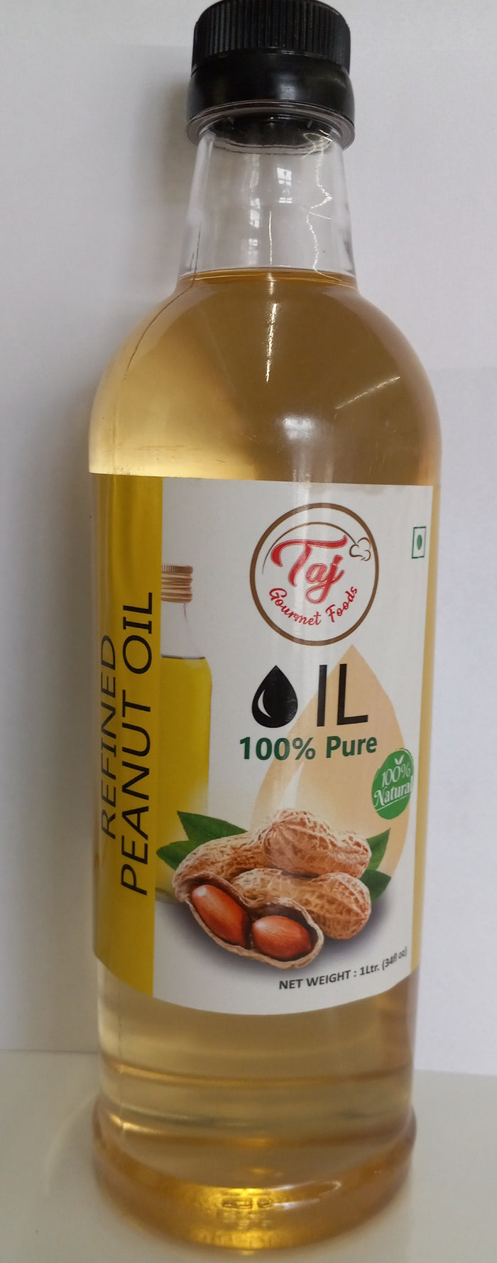 TAJ Refined Peanut Oil, 1L (33oz)