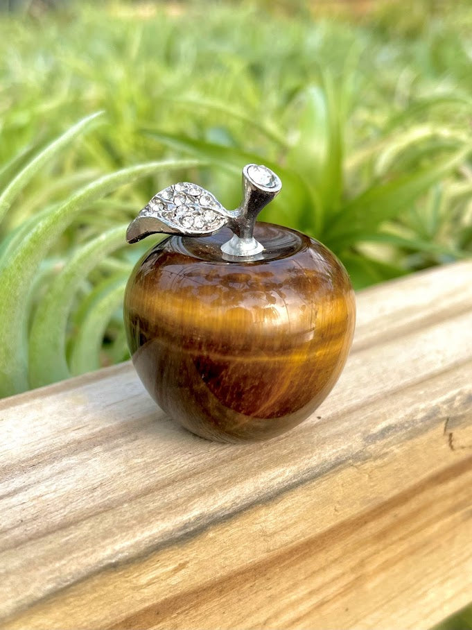 Tiger's Eye Apple Carving