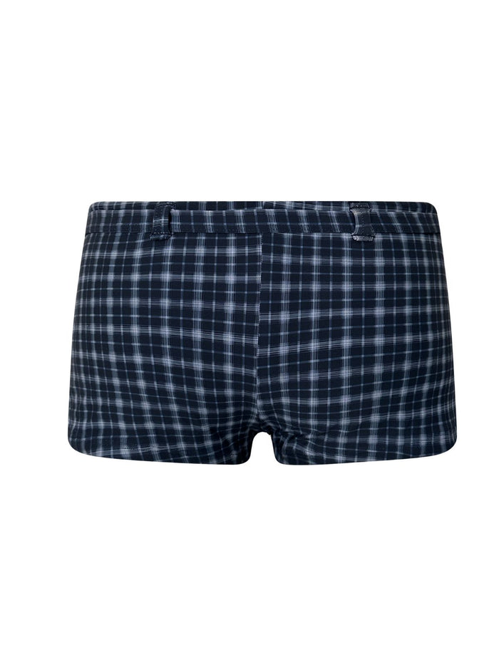 Tonton Micro Shorts / Indigo Plaid