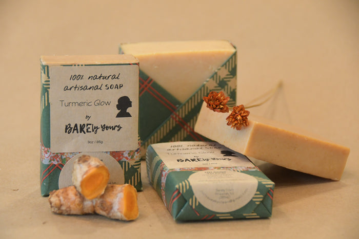 Turmeric Glow 100% natural soap bar, fragrance-free