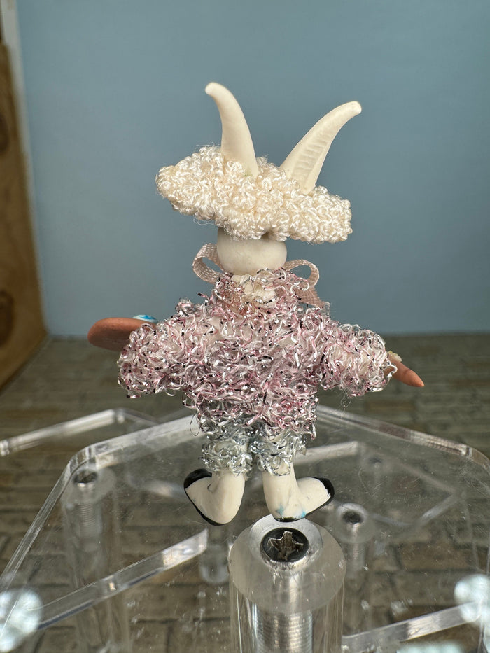 Vintage Artisan Handmade Clay Artist Bunny