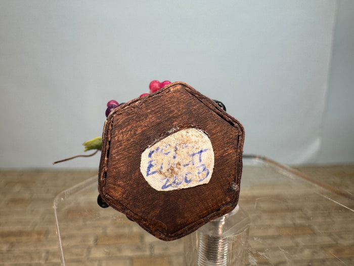 Vintage Artisan Hope Elliott Handmade Fruit & Grapes Basket
