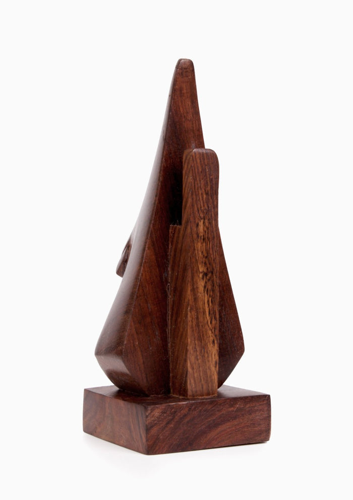 White Whale Wooden Owl Eyeglass Spectacle Holder Handmade Stand for Office Desk Home Décor Gifts