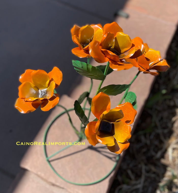 Yard Art Metal Flowers Sculpture 27" MFLWRMM006