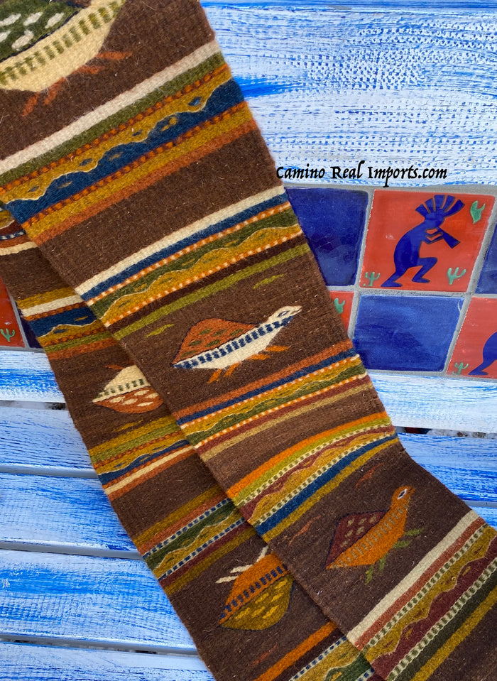 ZAPOTEC RUG 8" X 77" RUNNER WITH SOUTHWESTERN DESIGN ZRR77-007