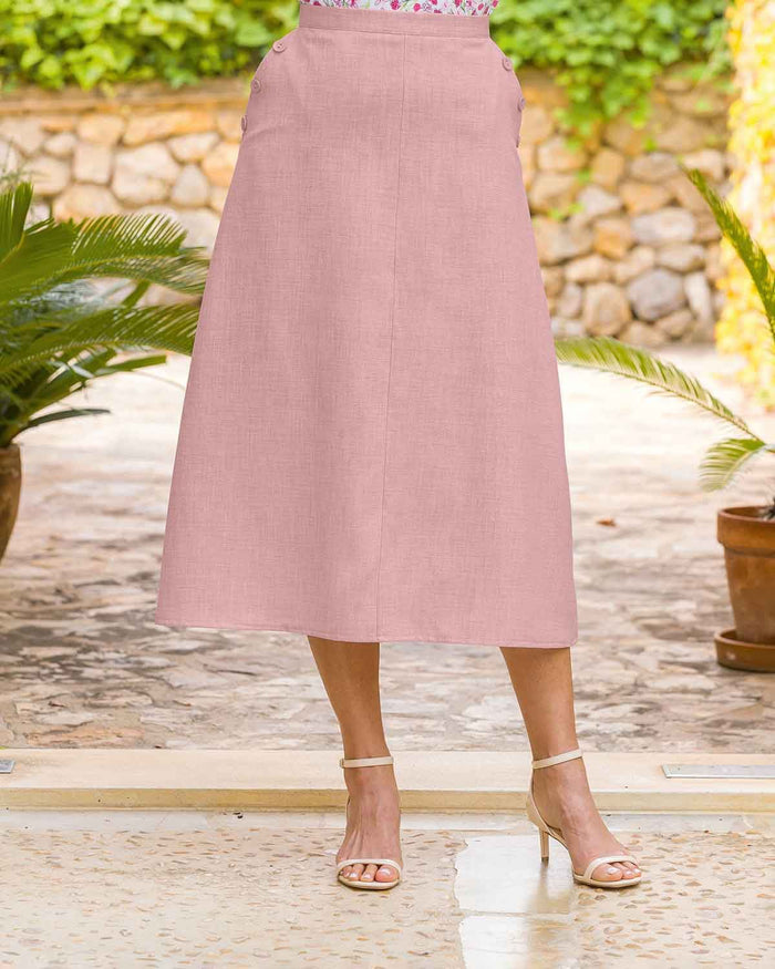 Zoe Easycare A Line Skirt - Clover - Country Collection