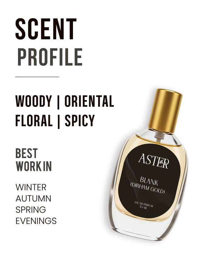 100% Organic Blank Dirham Gold unisex 30ml bottle