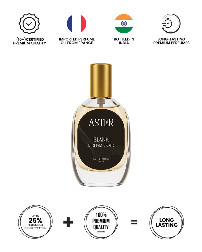 30ml bottle of Dirham Gold organic unisex fragrance