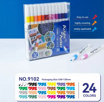 24 colors single head acrylic (PVC thin rod)