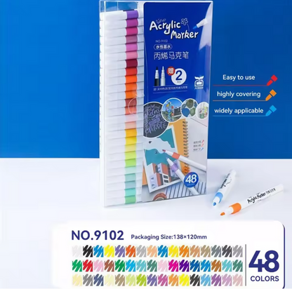 48 colors single-head acrylic (PVC thin rod)