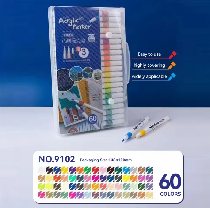 60 colors single-head acrylic (PVC thin rod)