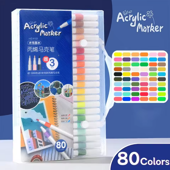 80 colors single-head acrylic (PVC thin rod)