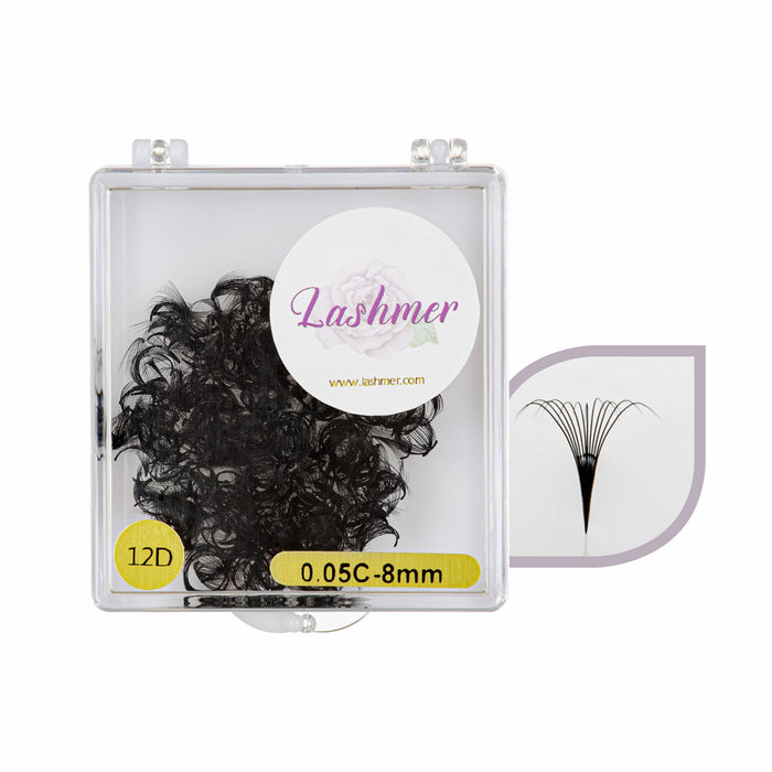 14D Loose Promade Fans | Lashmer | C, D Curl - 1000 Fans - Lashmer