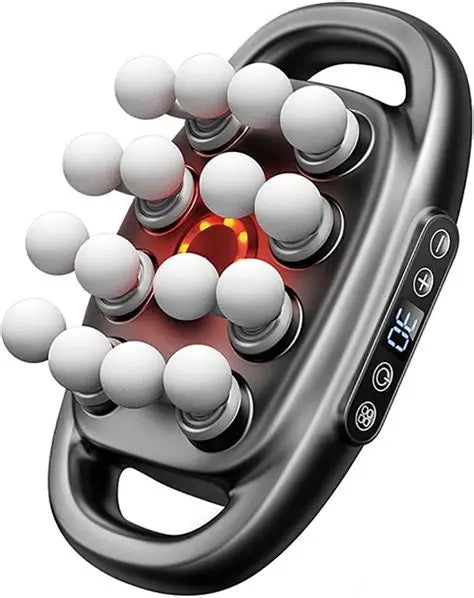 16-Head Massage Gun - Professional Deep Tissue Massager with LED Display