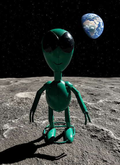 16" Metal Alien Turquoise