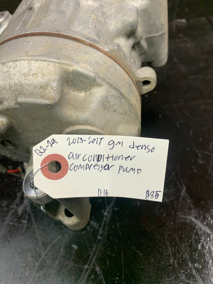 2013-2017 GM DENSO AIR CONDITIONER COMPRESSOR PUMP, NO ISSUES, OEM PART.