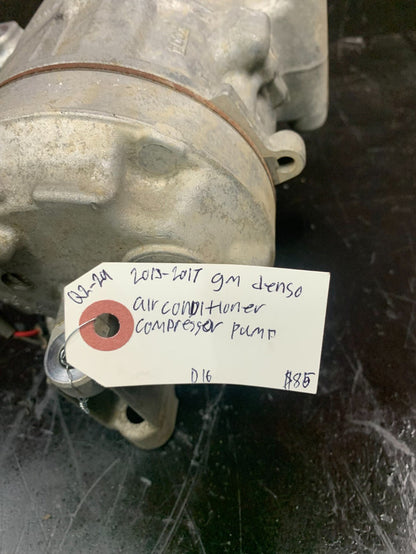 2013-2017 GM DENSO AIR CONDITIONER COMPRESSOR PUMP, NO ISSUES, OEM PART.