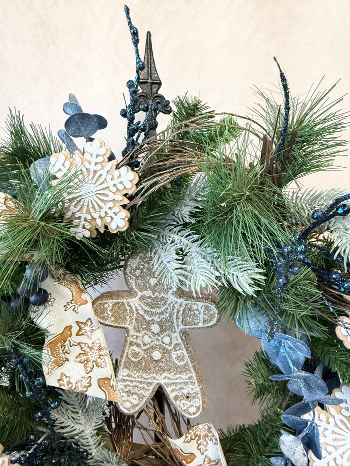 24" Snowflake Wishes Wreath