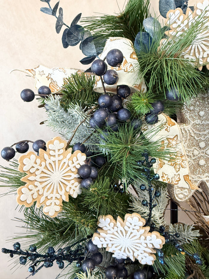24" Snowflake Wishes Wreath