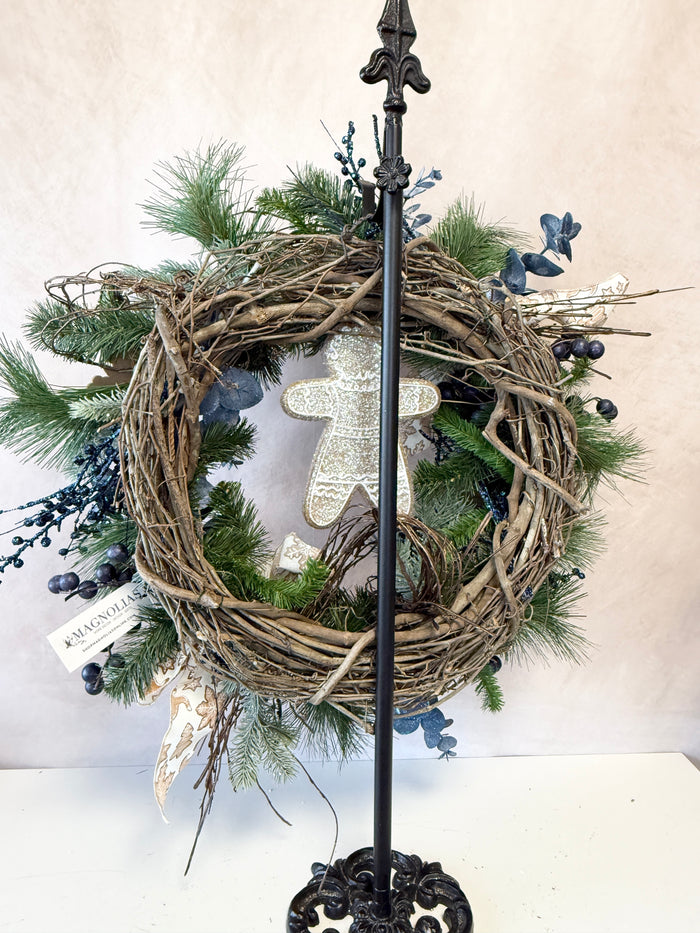 24" Snowflake Wishes Wreath