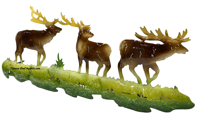 26" Wall Decor Metal 3 Elk MWHEk001