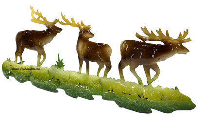 26" Wall Decor Metal 3 Elk MWHEk001