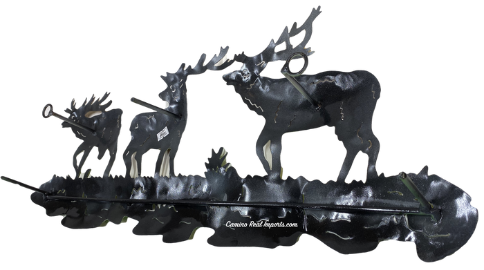 26" Wall Decor Metal 3 Elk MWHEk001
