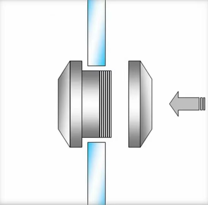 304 stainless steel round handle, Invisible sliding door handle for 8-12mm Thick Door