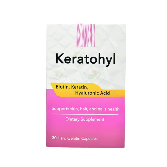 كيراتوهيل فيتامين للشعر والجلد والاظافر 30كبسوله - Keratohyl - Biotin, Keratin & Hyaluronic Acid 30caps