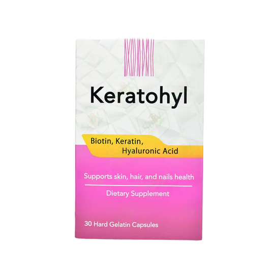 كيراتوهيل فيتامين للشعر والجلد والاظافر 30كبسوله - Keratohyl - Biotin, Keratin & Hyaluronic Acid 30caps