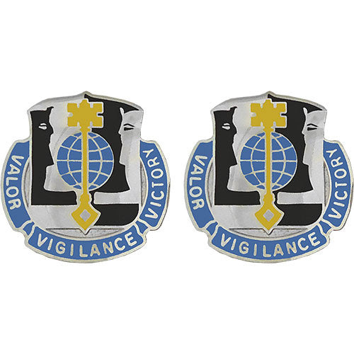 325th Military Intelligence Battalion Unit Crest (Valor Vigilance Victory) Army Unit Crests