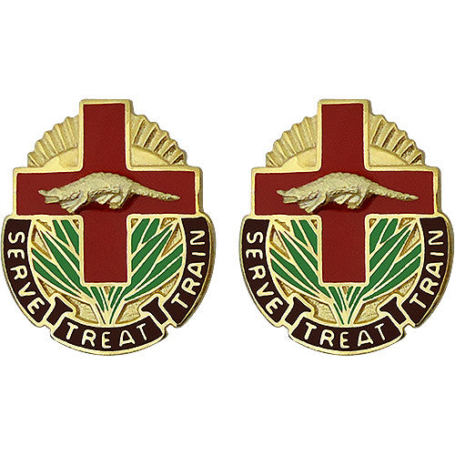345th Combat Support Unit Crest (Serve Treat Train) Army Unit Crests