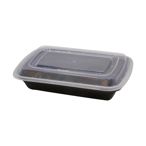 38 Oz 8" x 6" x 2" Rectangular Container Combo, 150/Cs - 68038
