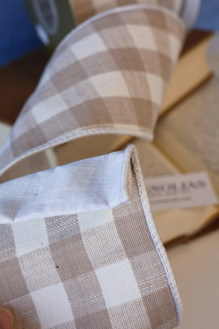 4" Soft Check Ribbon