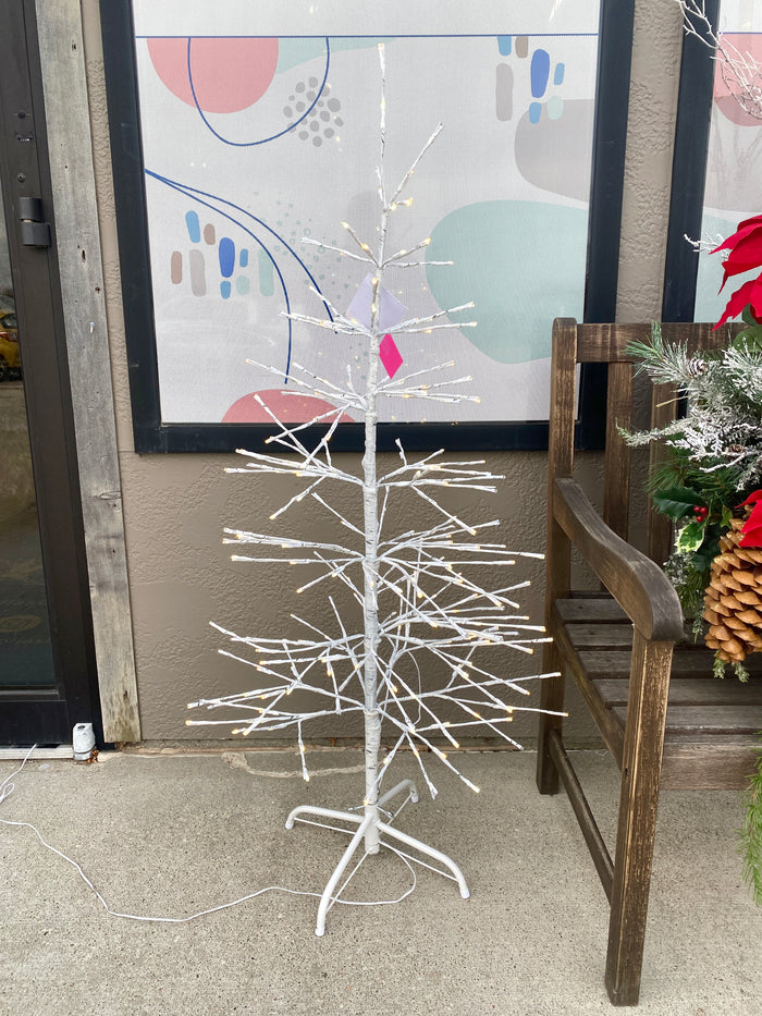 4' White Birch Lighted Tree