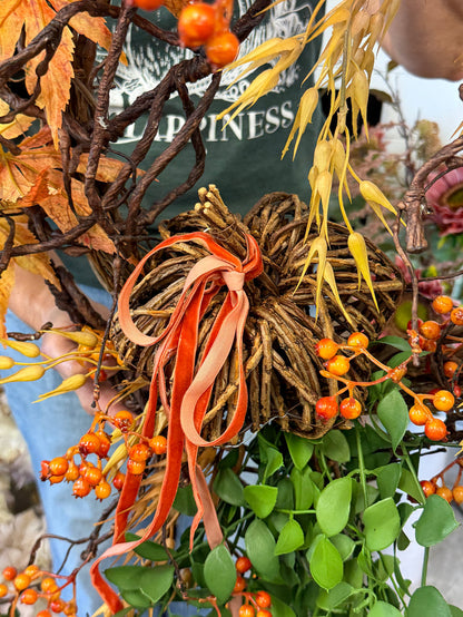 44" Hidden Vine Pumpkin Wreath