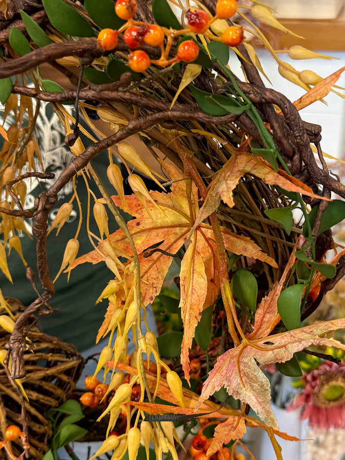 44" Hidden Vine Pumpkin Wreath