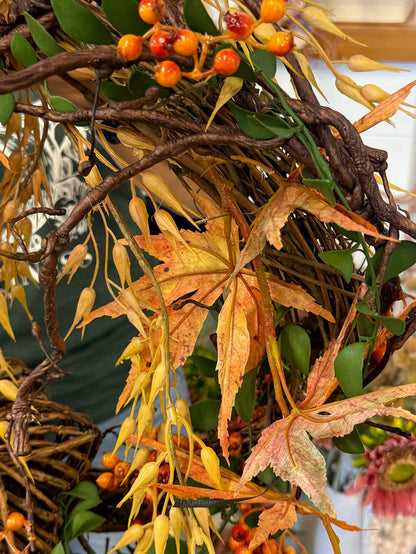 44" Hidden Vine Pumpkin Wreath
