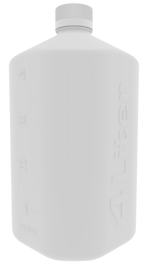 4L High Density Poly Ethylene (HDPE) Boston Square Bottle | img_1 | Foxx Life Sciences Global | shopfls.com