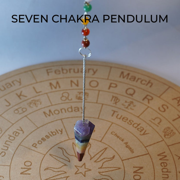 7 Chakra Crystal Pendulums