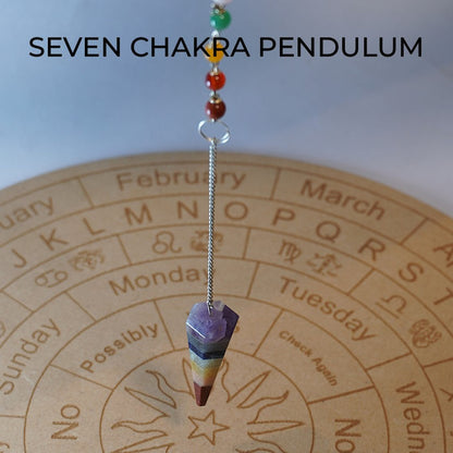 7 Chakra Crystal Pendulums