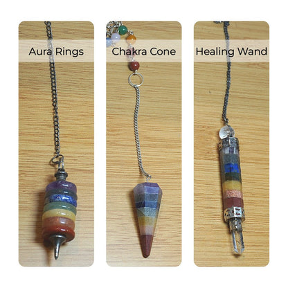 7 Chakra Crystal Pendulums