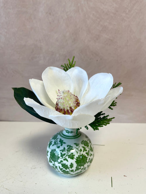 7" Magnolia Centerpiece in Vase