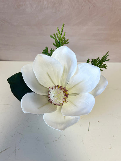 7" Magnolia Centerpiece in Vase