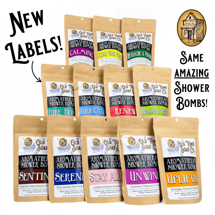 8 Pack Aromatherapy Shower Bombs - Old Town Soap Co.