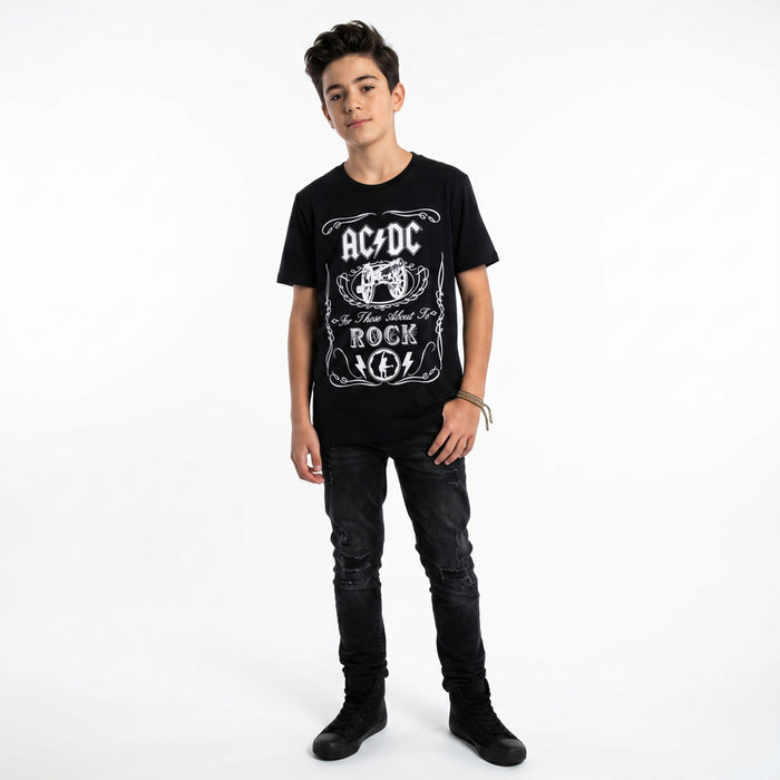 AC/DC - VINTAGE CANNON SWIG - Kids T-Shirt Black
