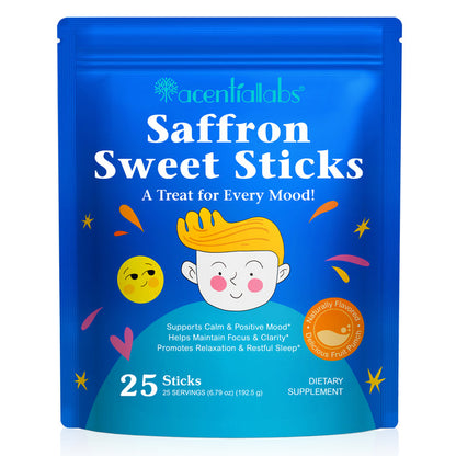 acentiallabs Saffron Sweet Sticks, A Treat for Every Mood, Granules